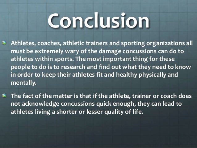 concussions in sports thesis statement