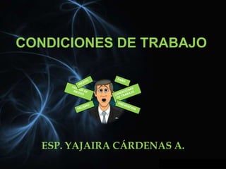 CONDICIONES DE TRABAJO




  ESP. YAJAIRA CÁRDENAS A.
 