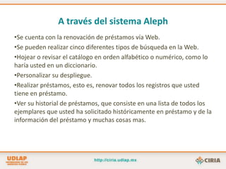 Participar en proyectos.ServiciosBibliotecariosdel CIRIA UDLAP.Alberto J. GarcíaJefe de ServiciosBibliotecarios