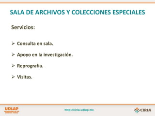 SALA DE ARCHIVOS Y COLECCIONES ESPECIALESHomes W. Eddy:Temas principales:España. Provincias Españolas.Tamaño de la col.1200 vol. aprox. 