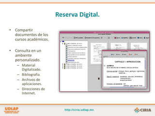 Difusión de recursos y servicios de información.