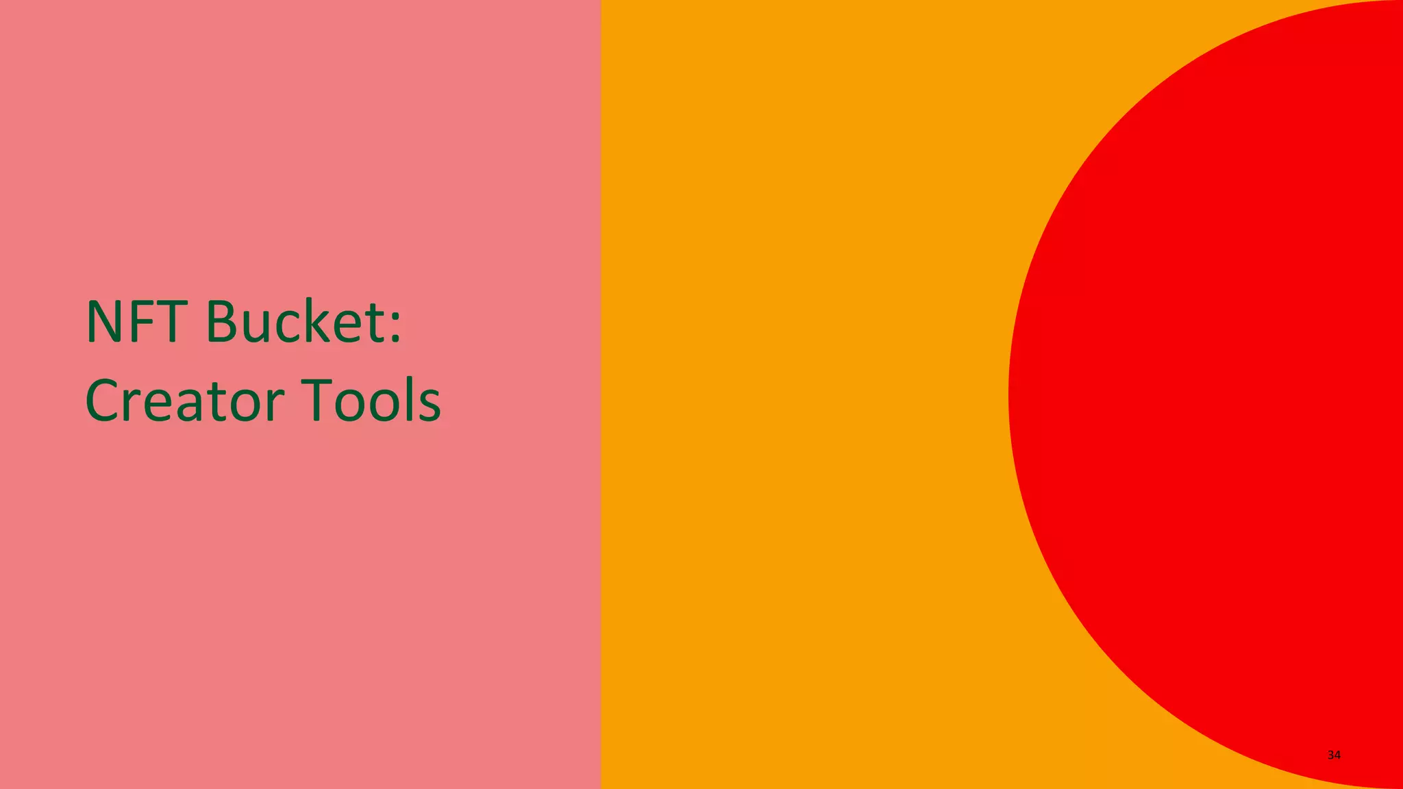 NFT Bucket:
Creator Tools
34
 