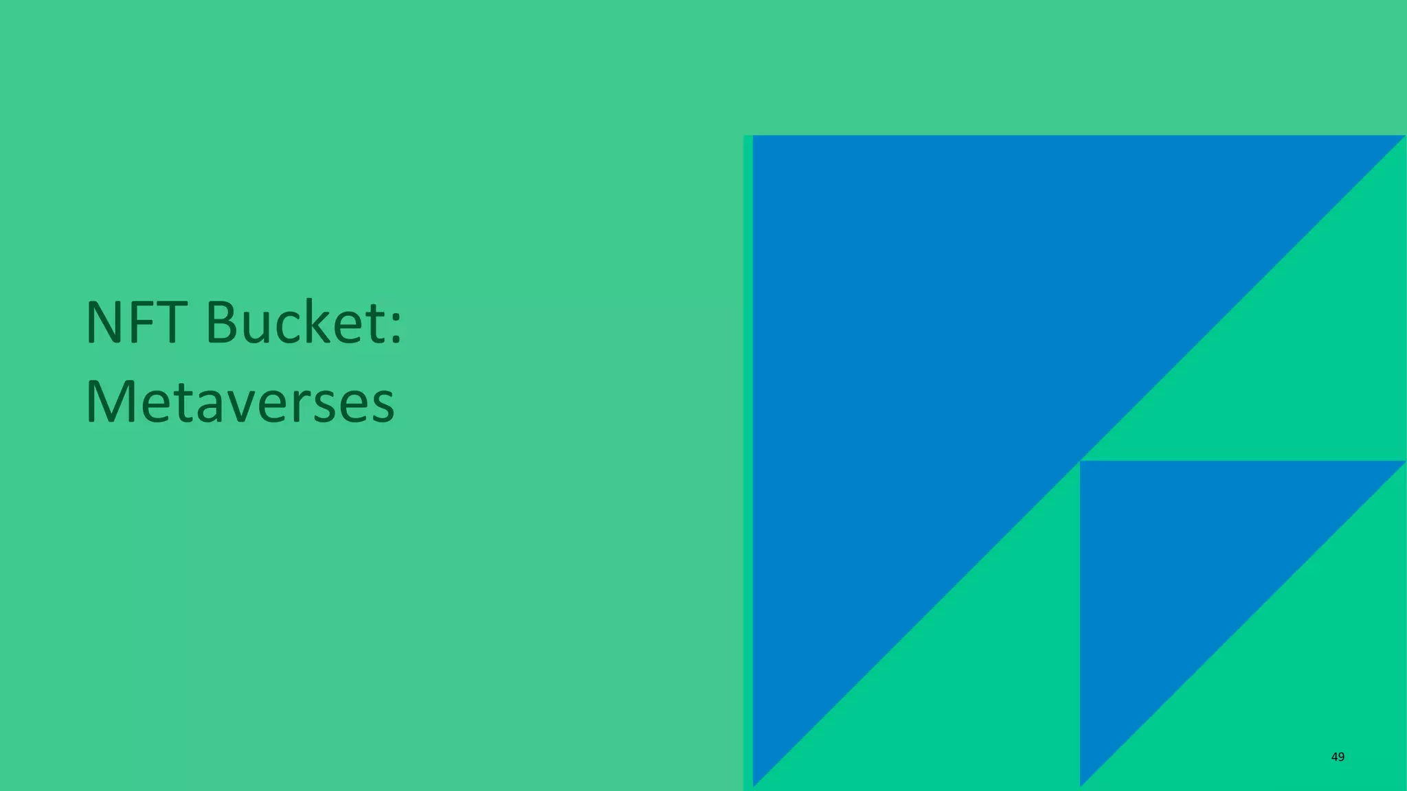 31
NFT Bucket:
Metaverses
49
 
