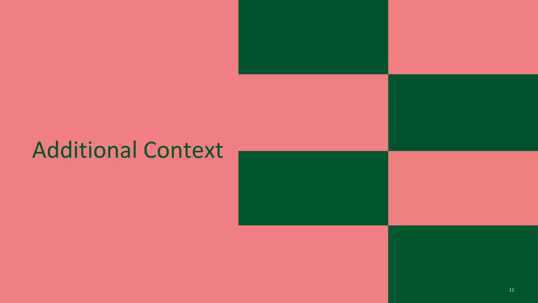 Additional Context
11
 