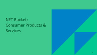 24
NFT Bucket:
Consumer Products &
Services
37
 