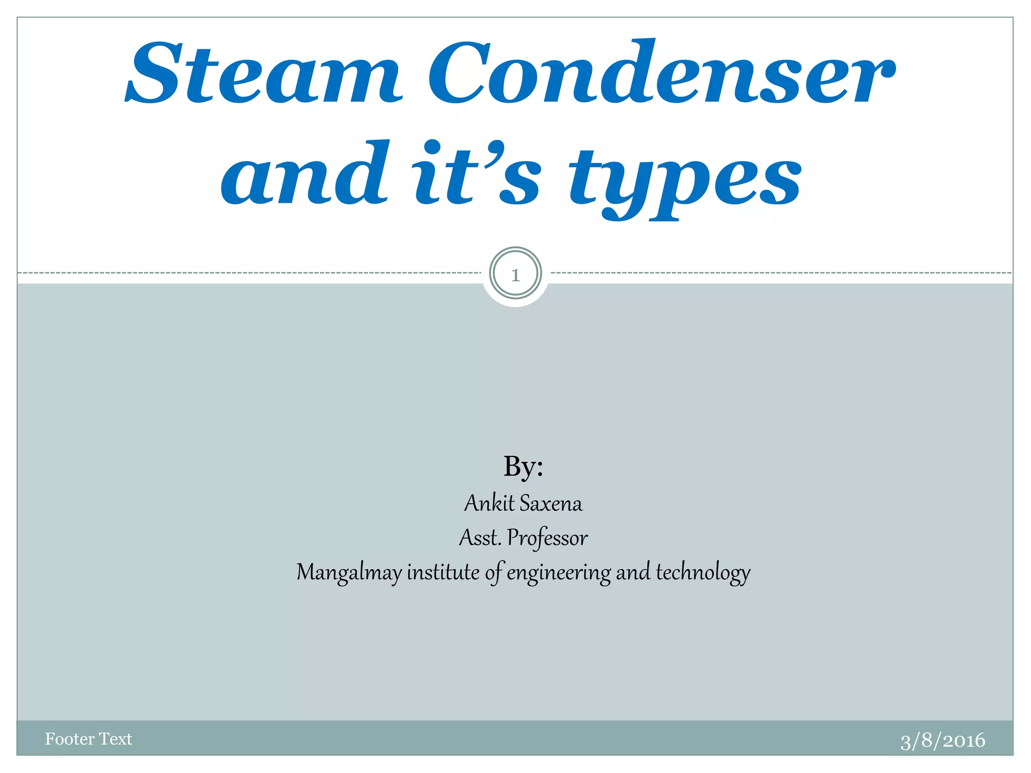 Condenser and its types PPT