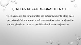 Condicional if en c++ | PPTX