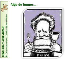 CONDUCTA
Y
APRENDIZAJE
El
Condicionamiento
Clásico
de
Iván
Pavlov
Algo de humor…
 