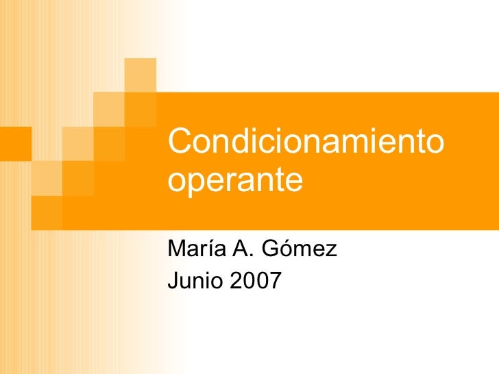 Condicionamiento Operante