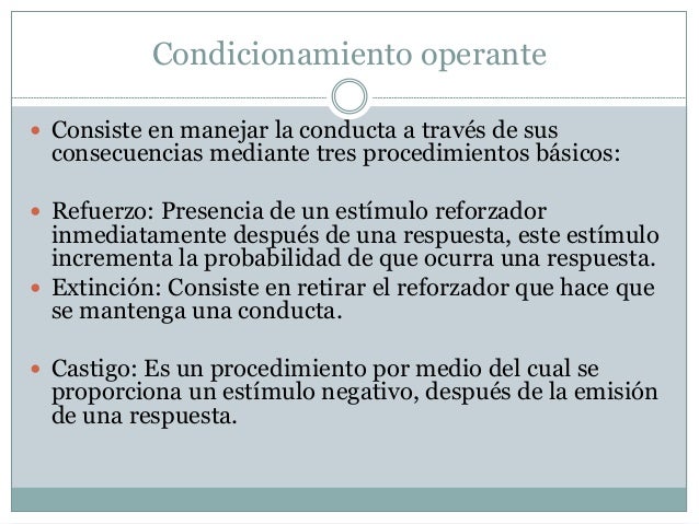 Condicionamiento operante