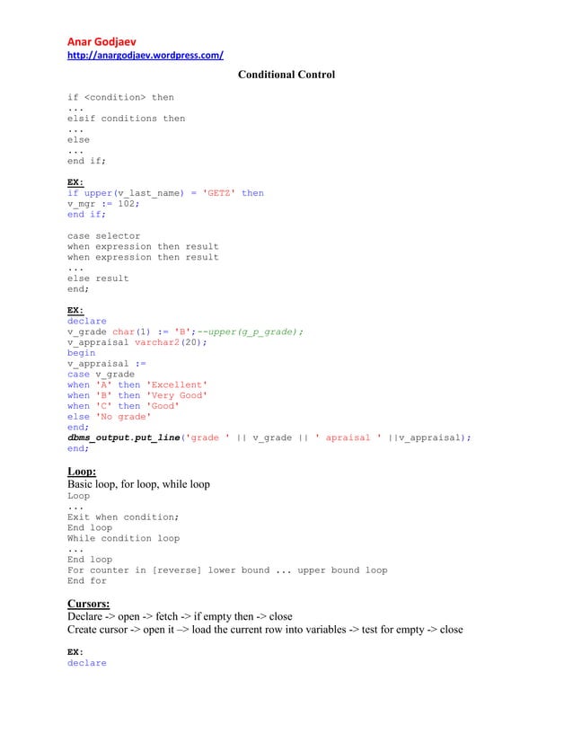Conditional Control | PDF