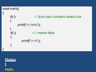Outpu
t
Hello
 