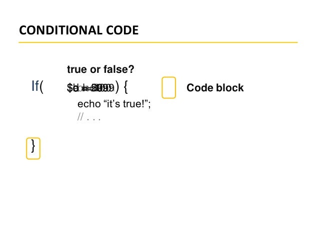 Conditional code in Programing Language