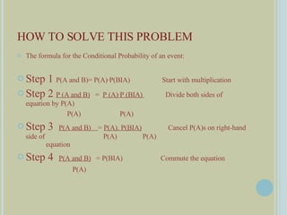 Conditional Problem Math Conditional Probability | PPT