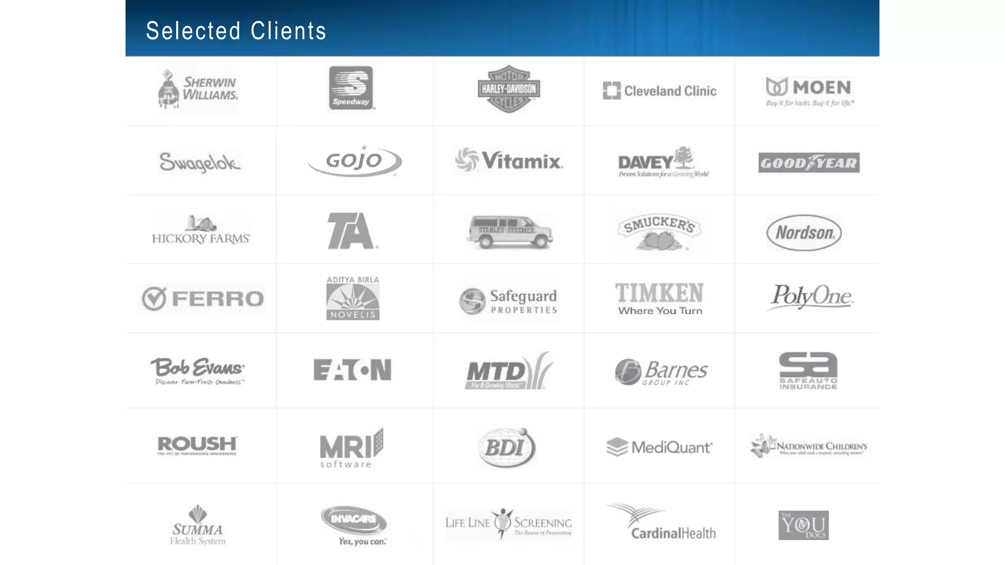 Selected Clients
 