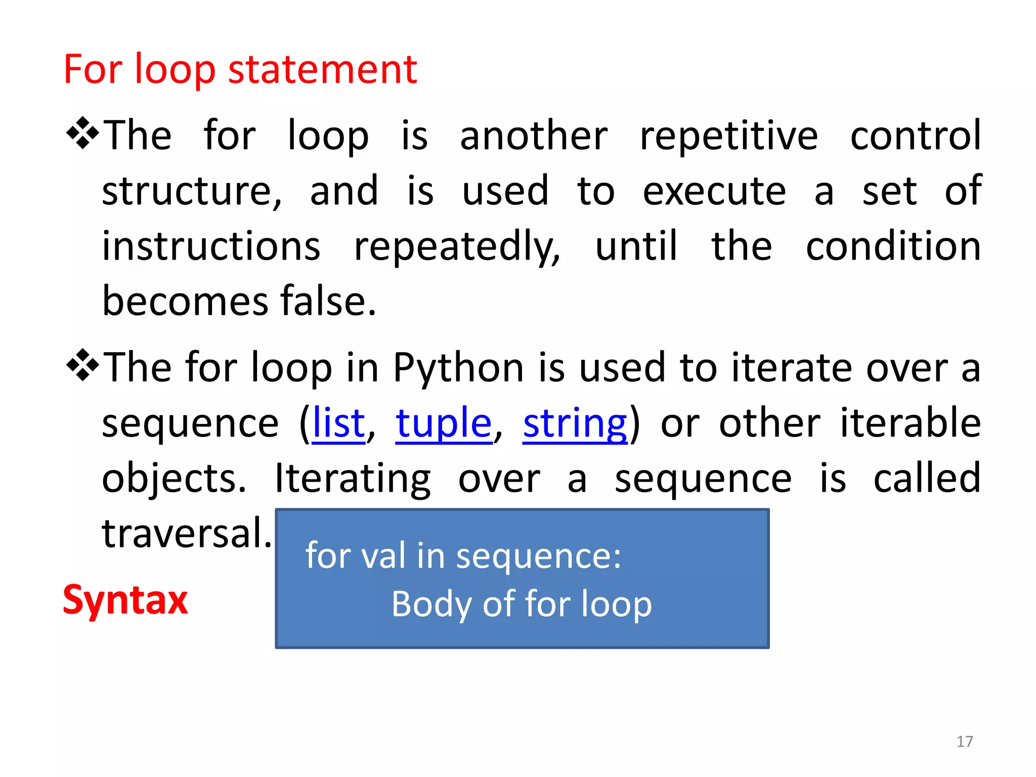 Conditional and control statement | PPTX | Programming Languages ...