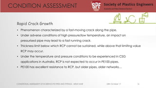 conditional assessment of in service HDPE pipelines | PDF