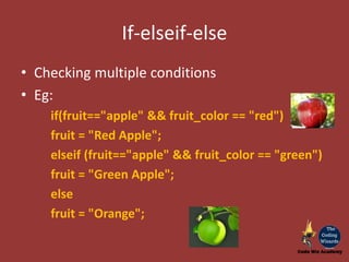 Conditional Constructs in Javascript | PPTX