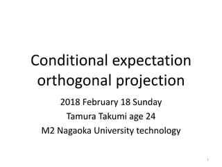 Conditional expectation projection 2018 feb 18 | PDF
