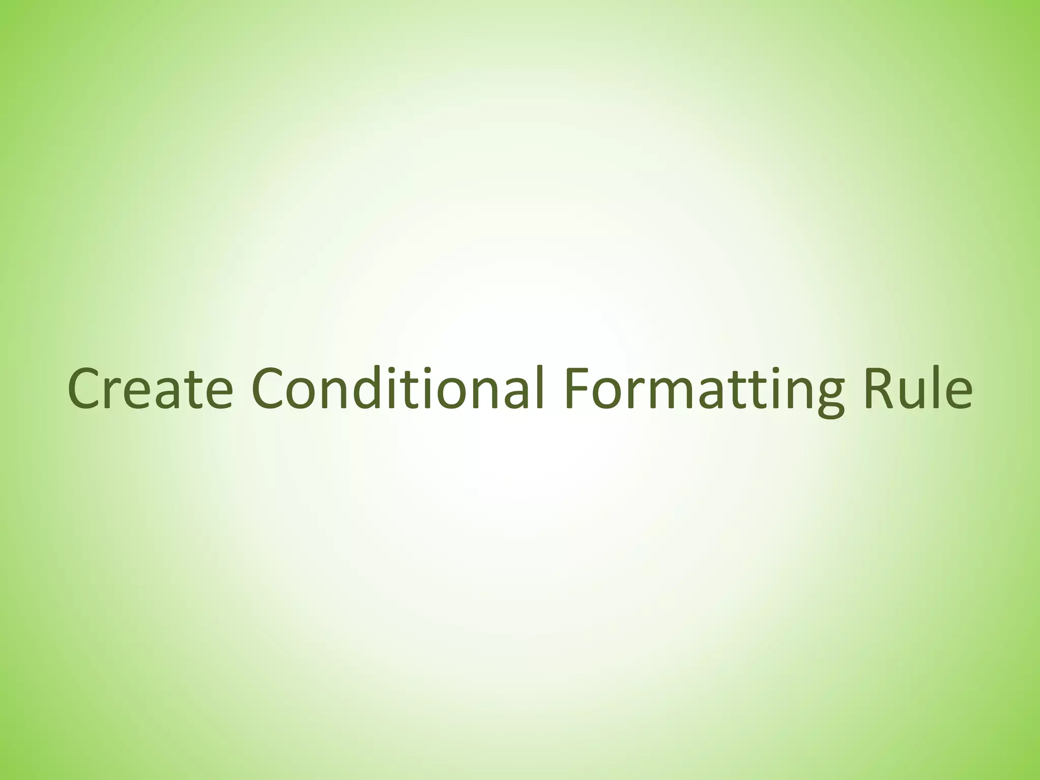 Conditional formatting | PPTX