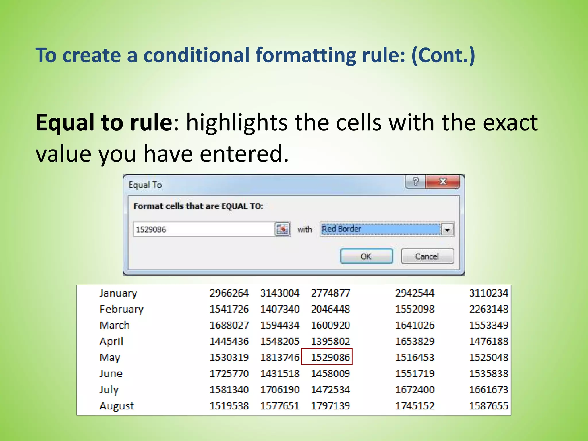 Conditional formatting | PPTX