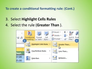 Conditional formatting | PPTX