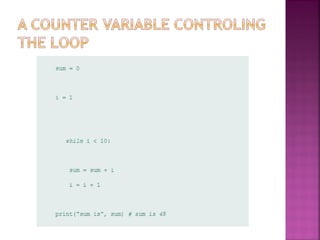Conditional Loops Python