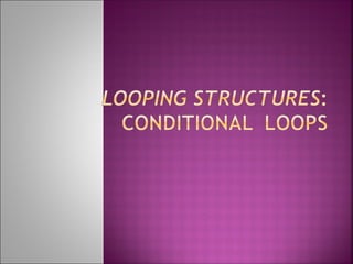 Conditional Loops Python