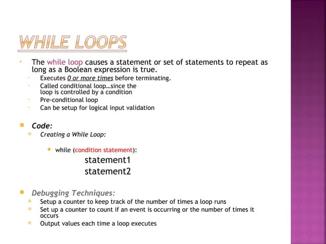 Conditional Loops | PPT
