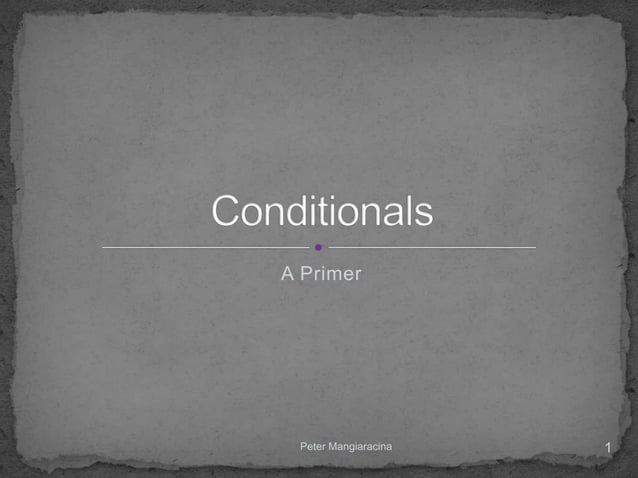 Conditionals | PPT