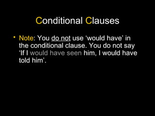 Conditional Clauses | PPT