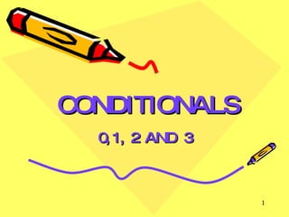 CONDITIONALS 0, 1,  2  AND  3 