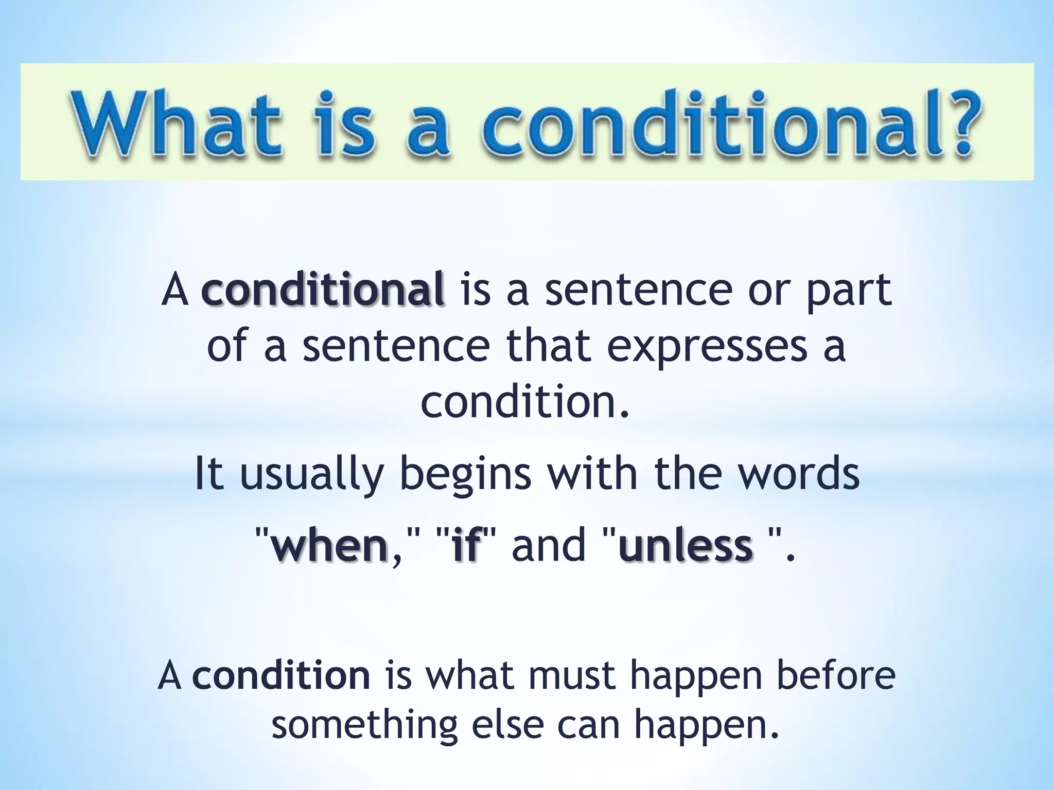 Conditionals | PPT