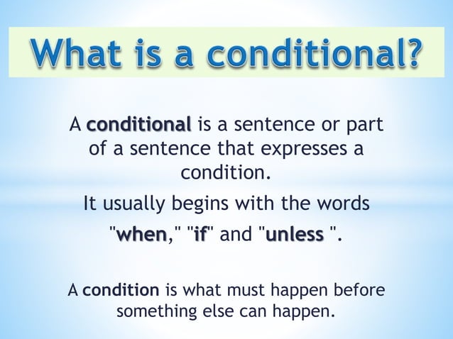 Conditionals | PPT