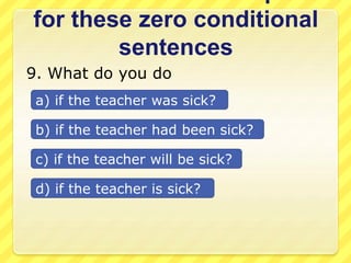 Conditionals. types 0 1 | PPTX