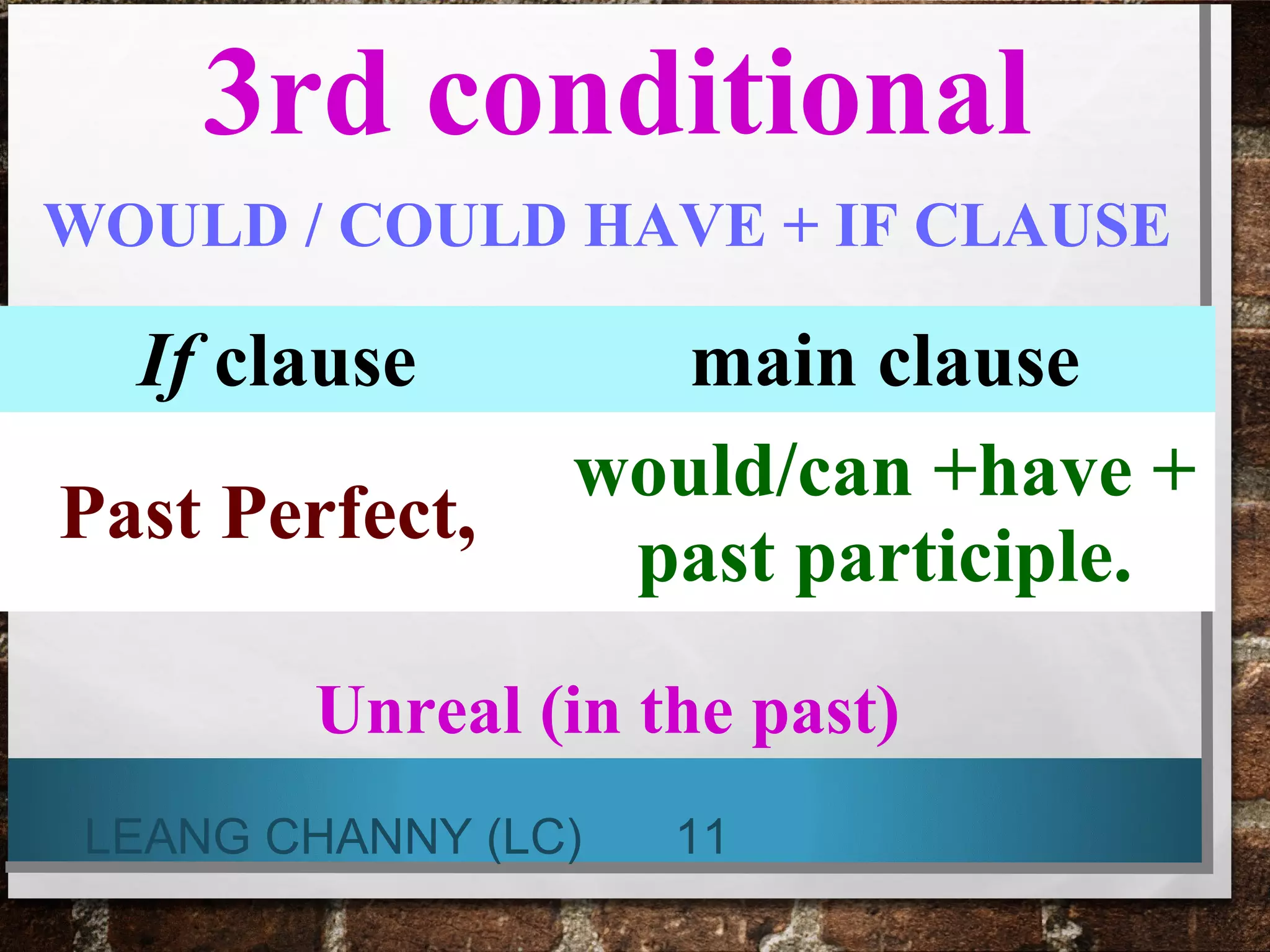 Conditionals (0,1,2,3) | PPT