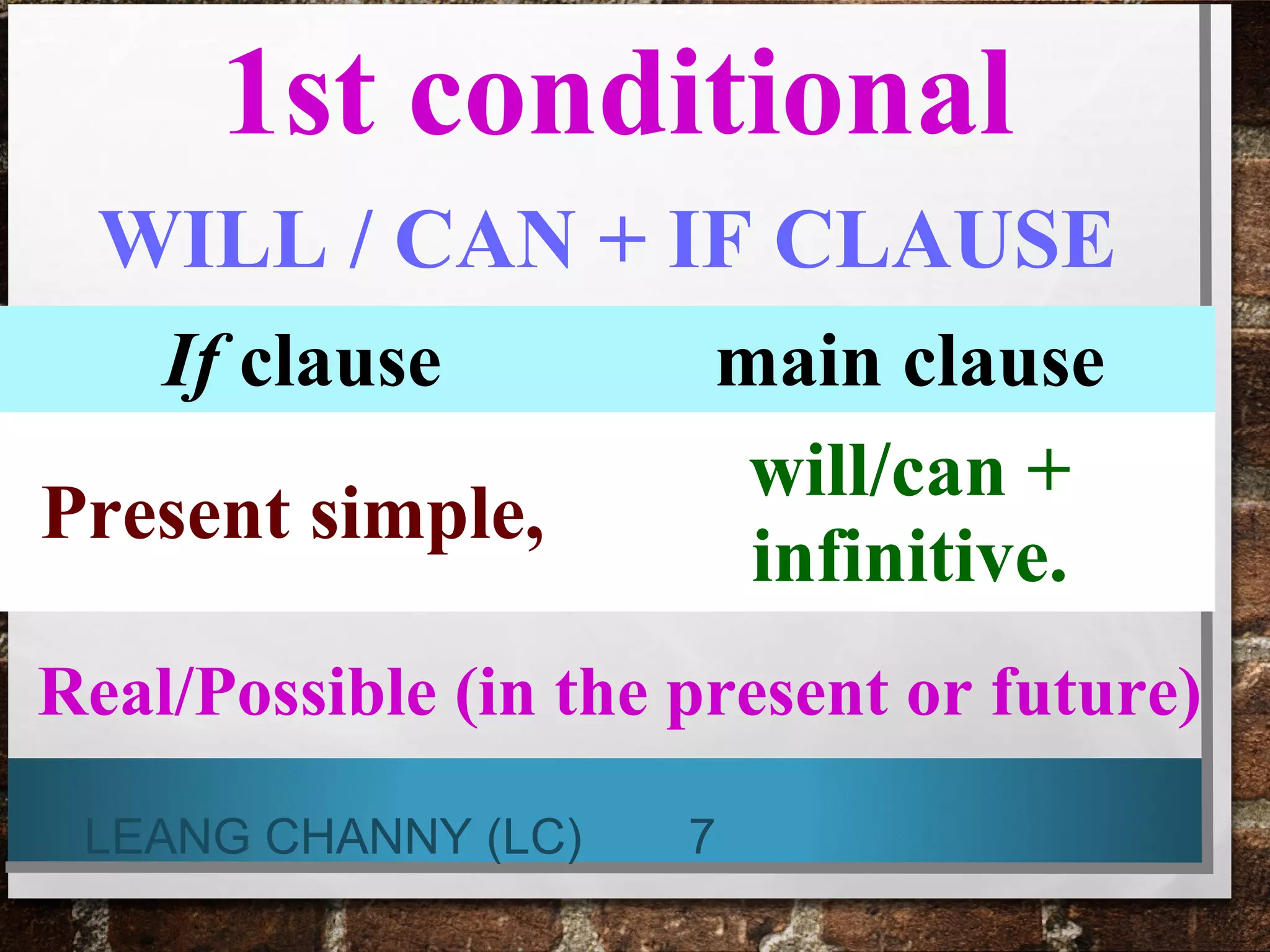 Conditionals (0,1,2,3) | PPT