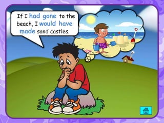 IIf I had gone to the
beach, I would have
made sand castles.