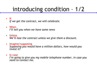 Expressing Conditions in English | PPSX
