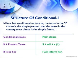 Condition Structure Conditional Sentences | PPT