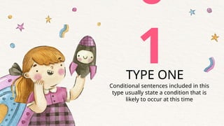 Conditional sentences included in this
type usually state a condition that is
likely to occur at this time
0
1
TYPE ONE
 