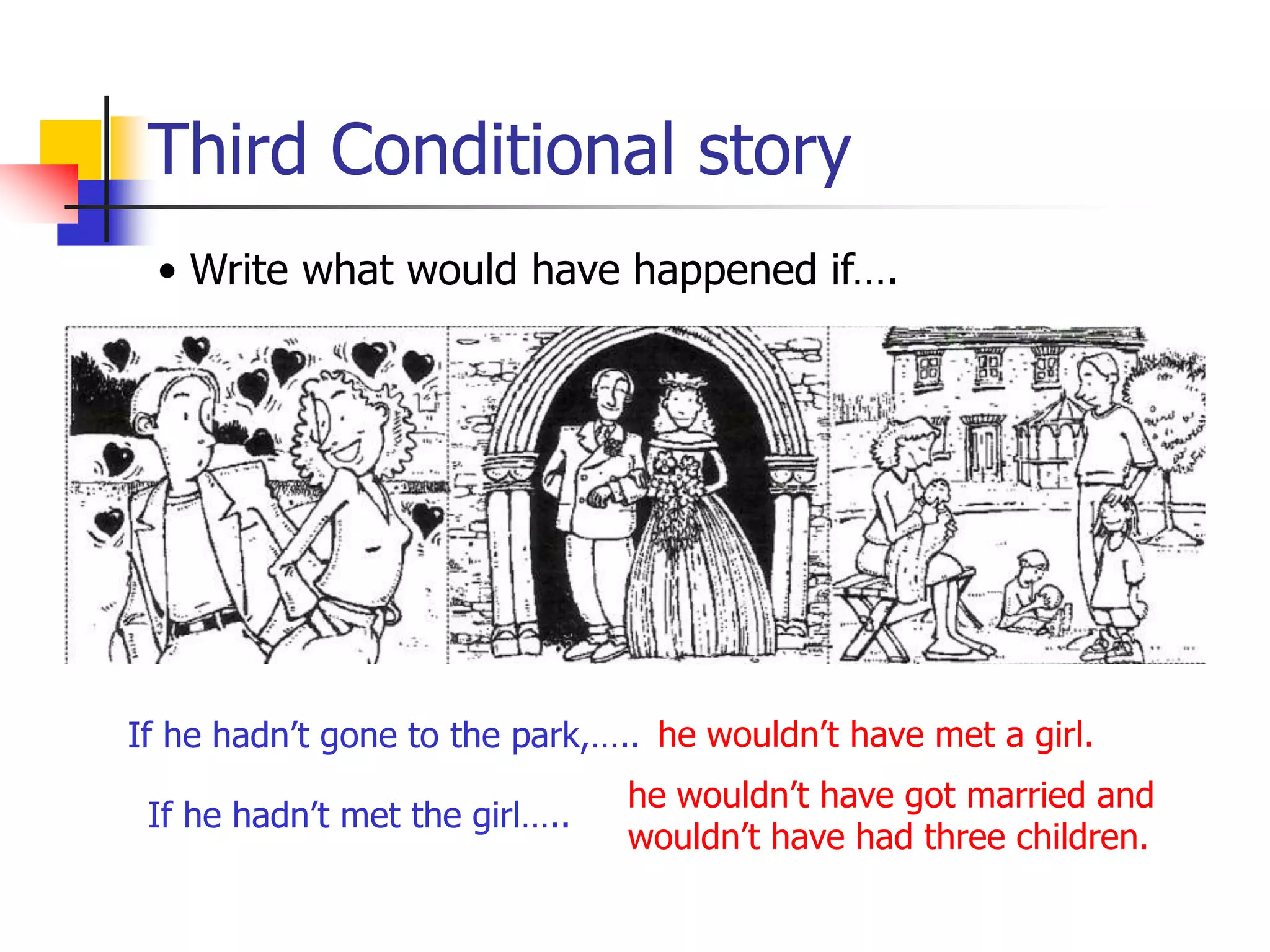   Third Conditional9 – If she'd tried harder, she might have succeeded.  Zero Conditional
