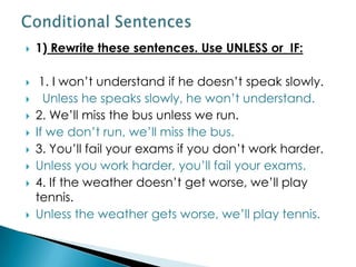 Conditional sentences