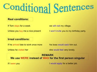 Condition. Examples Conditional sentences | ODP