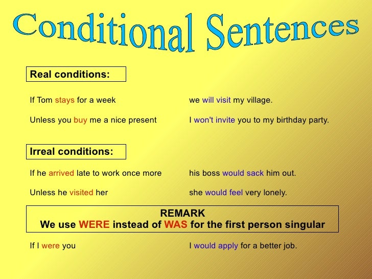 Conditional sentences