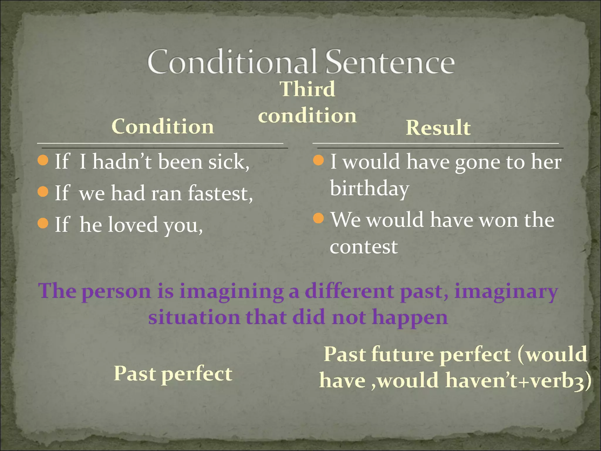 Conditional sentences | PPT
