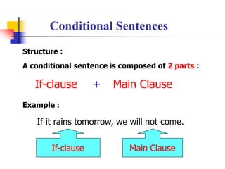 Condition Structure Conditional sentences | PPTX