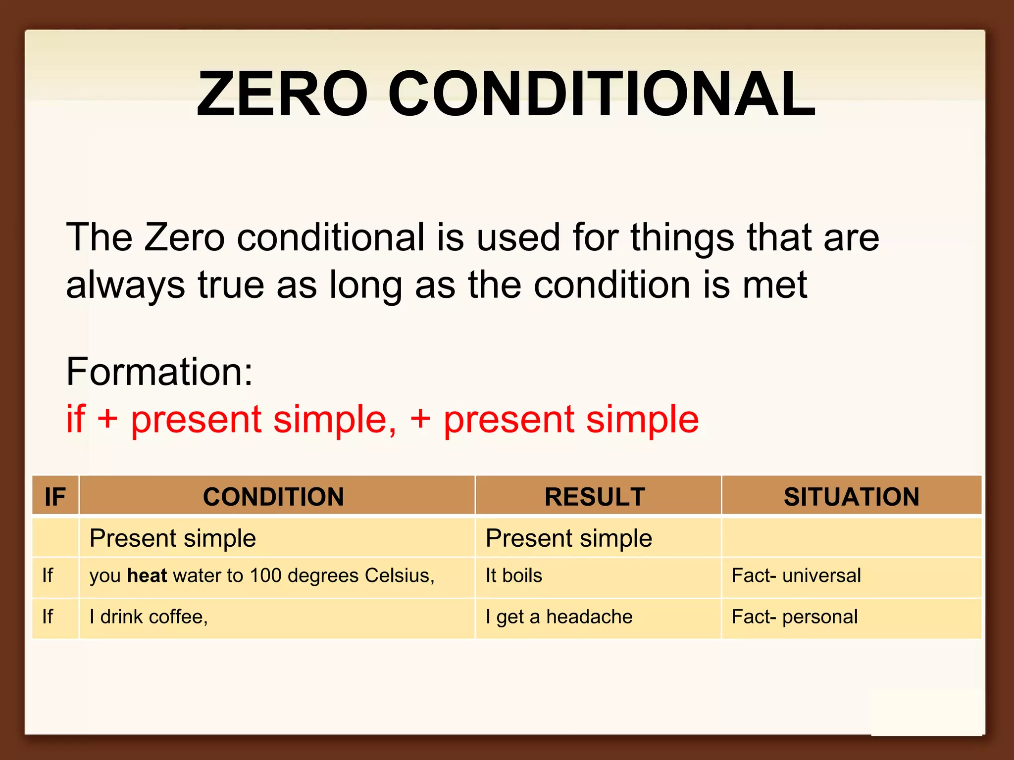 Conditional sentences grammar | PPT