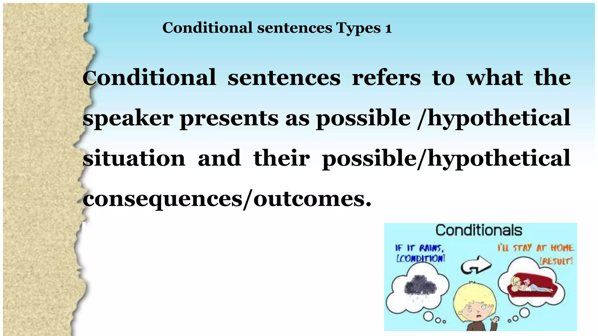 Conditional sentences types 1 | PPT