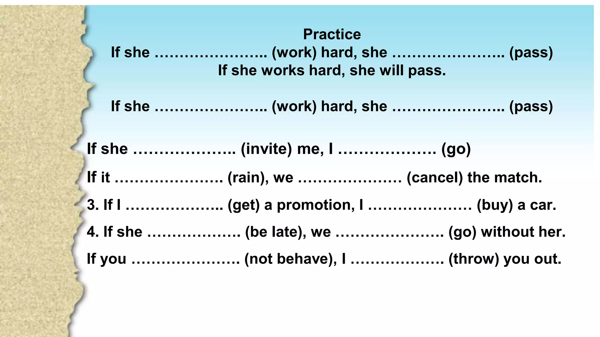 THE 4 TYPES OF CONDITIONAL SENTENCES visual data 4